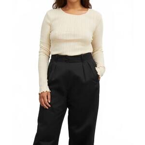 NEW SKALL STUDIO edie long sleeve tee in light beige